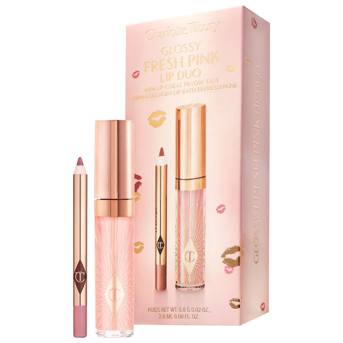 Charlotte Tilbury - Mini Glossy Pink Lip Gloss + Lip Liner Set (Preventa)