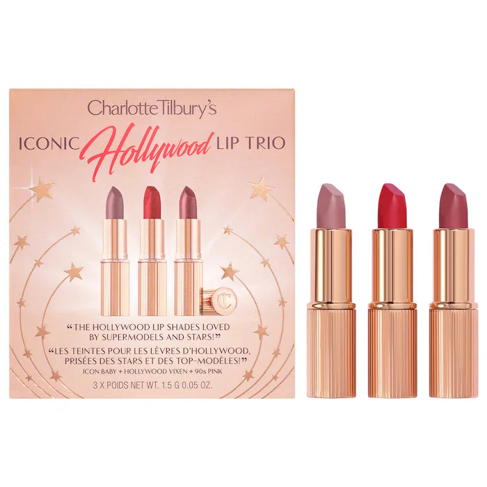 Charlotte Tilbury - Mini Iconic Hollywood Lipstick Trio Set (Preorden)