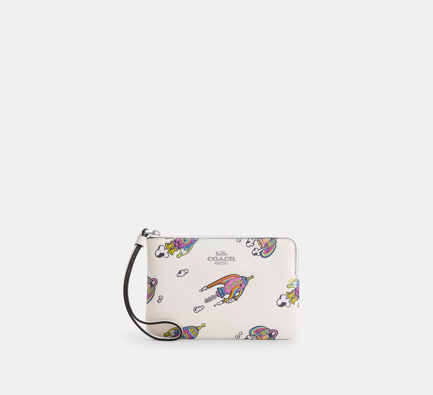 Coach - Cosmic Coach Corner Zip Wristlet With Rocket Print (Preorden)